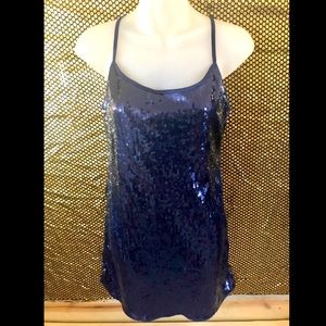 Navy Sequin Dress